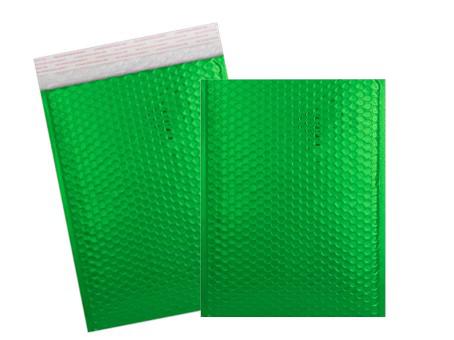 Luftpolstertaschen Metallic Bubble Bags 230x324 mm Haftklebend Grün glänzend